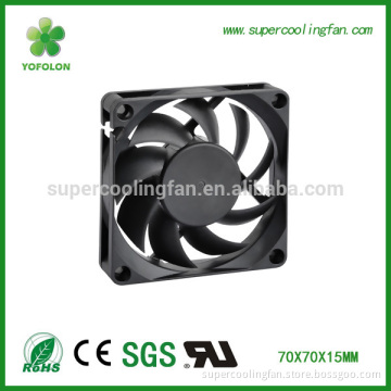 70x70x15mm 12V DC cooling fan with CE CCC SGS UL ROHS